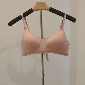 Seamless Pink Triangle Bra with Light Lining